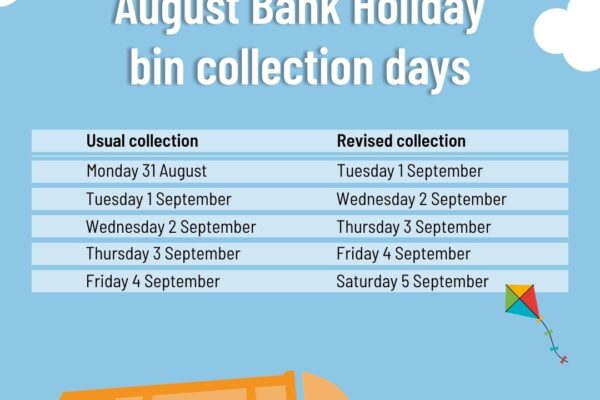 August Bank Holiday bins 2026